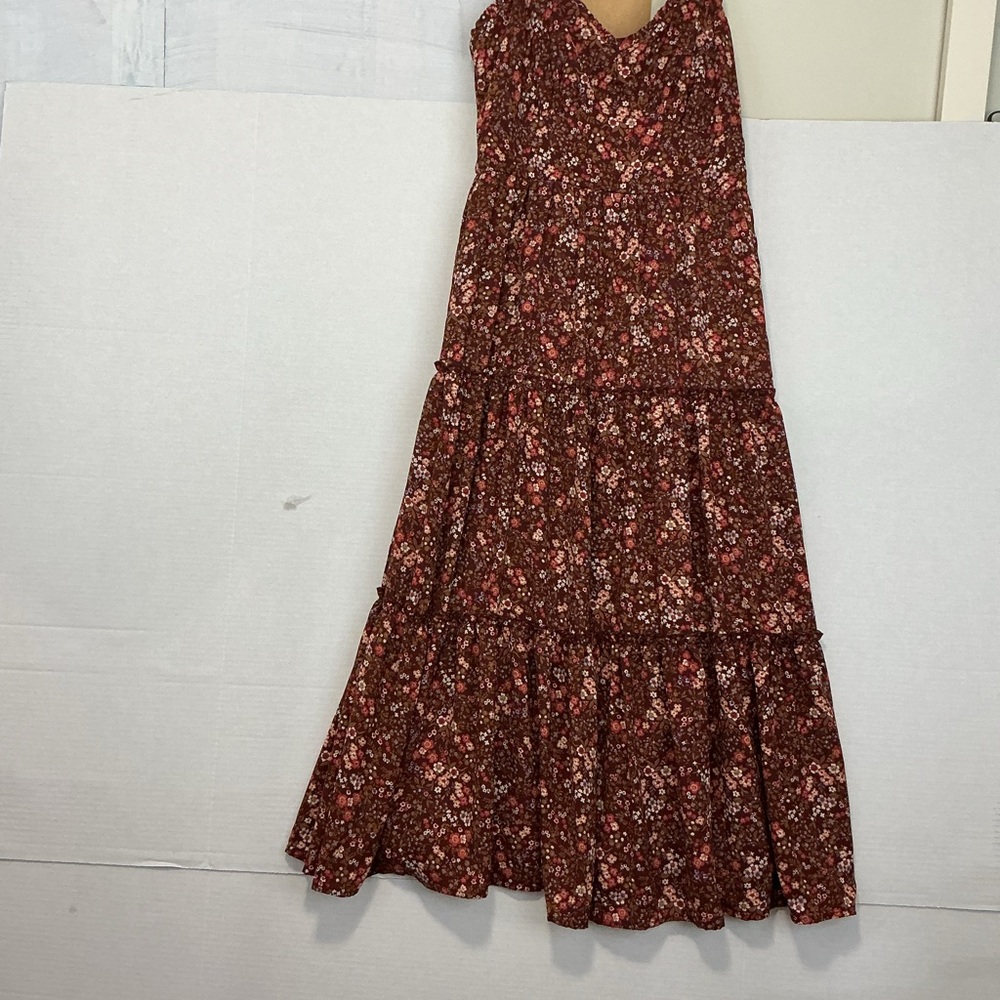 Trixxi Burgundy Floral Sundress Size Medium Maxi